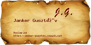 Janker Gusztáv névjegykártya
