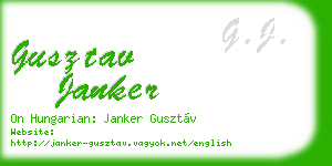 gusztav janker business card