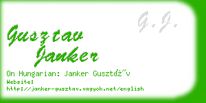 gusztav janker business card
